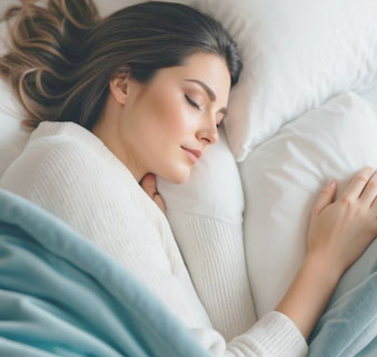 sleeping in bed